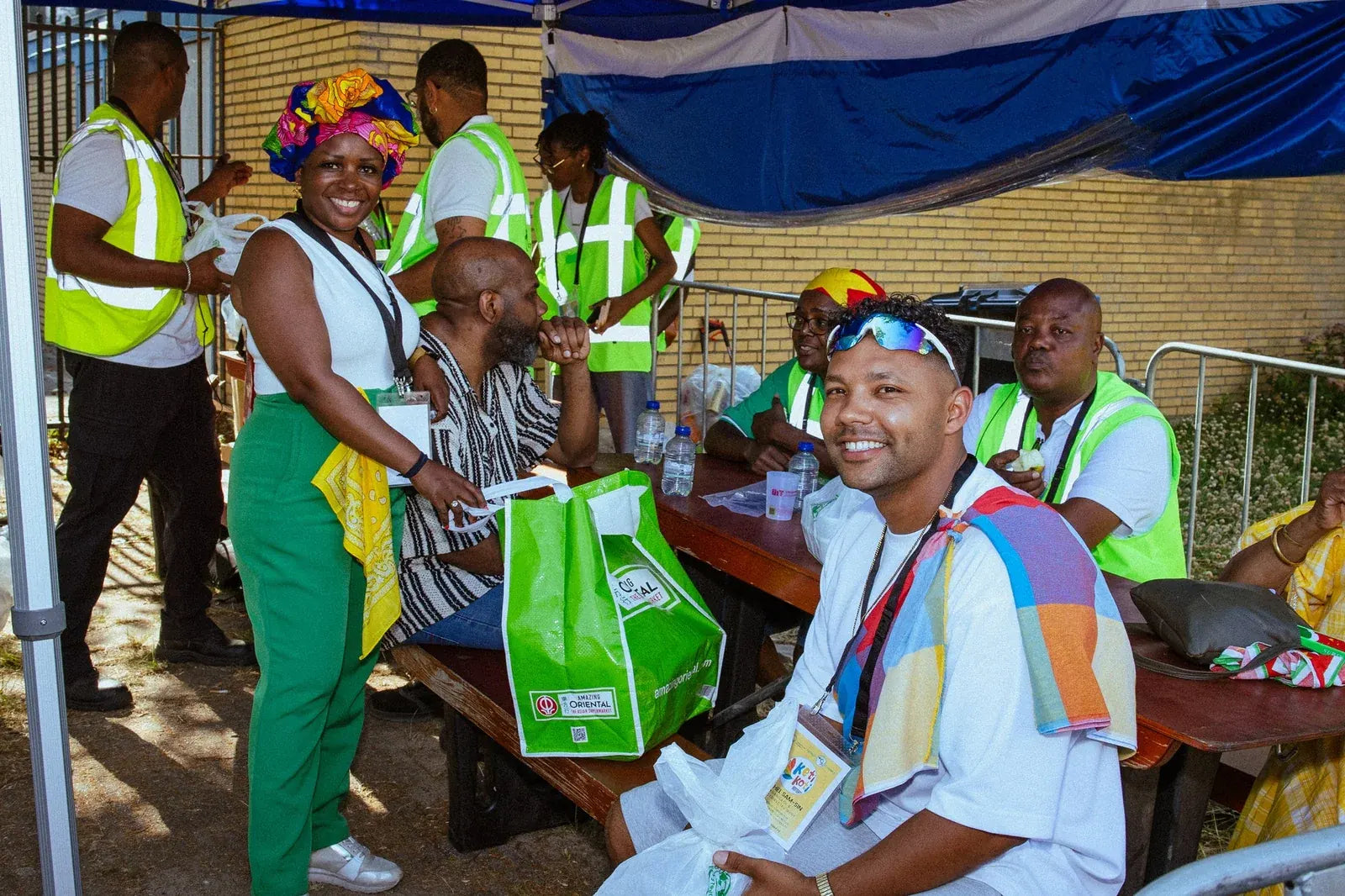 Organisatieteam tijdens het festival